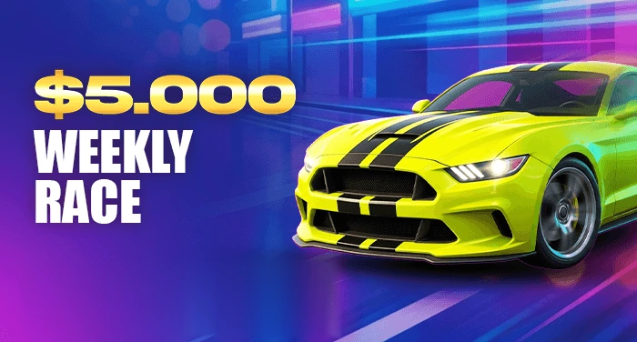 Weekly Race: Wager to the top and claim your share of $5,000 every week